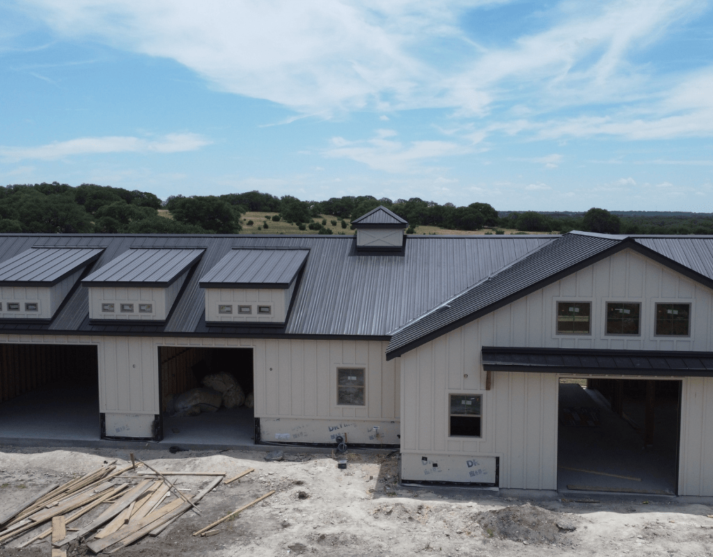 Custom metal roofing in Cedar Park, TX installed on suburban homes