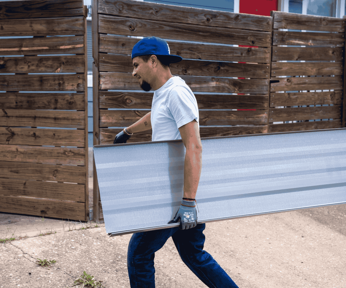 Georgetown, TX home with modern metal roofing for storm protection